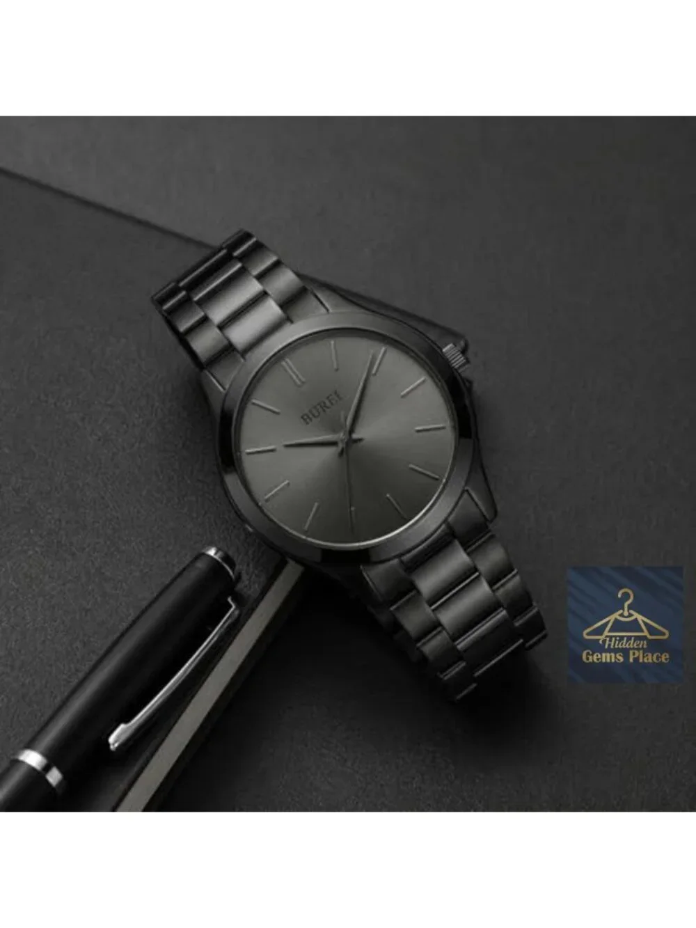 Men's Stainless Steel Quartz Watch with Japanese Movement - Durable & Adjustable